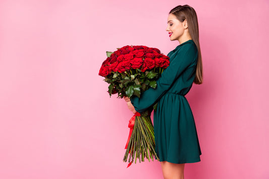Rote Rosen 80cm lang
