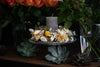 Trockenblumen Tischkränzchen inkl.Tortenständer &amp; Kerze